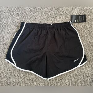 Nike Black & White Dri-Fit Athletic Shorts with Lightweight Elastic Waist